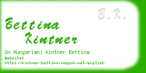 bettina kintner business card